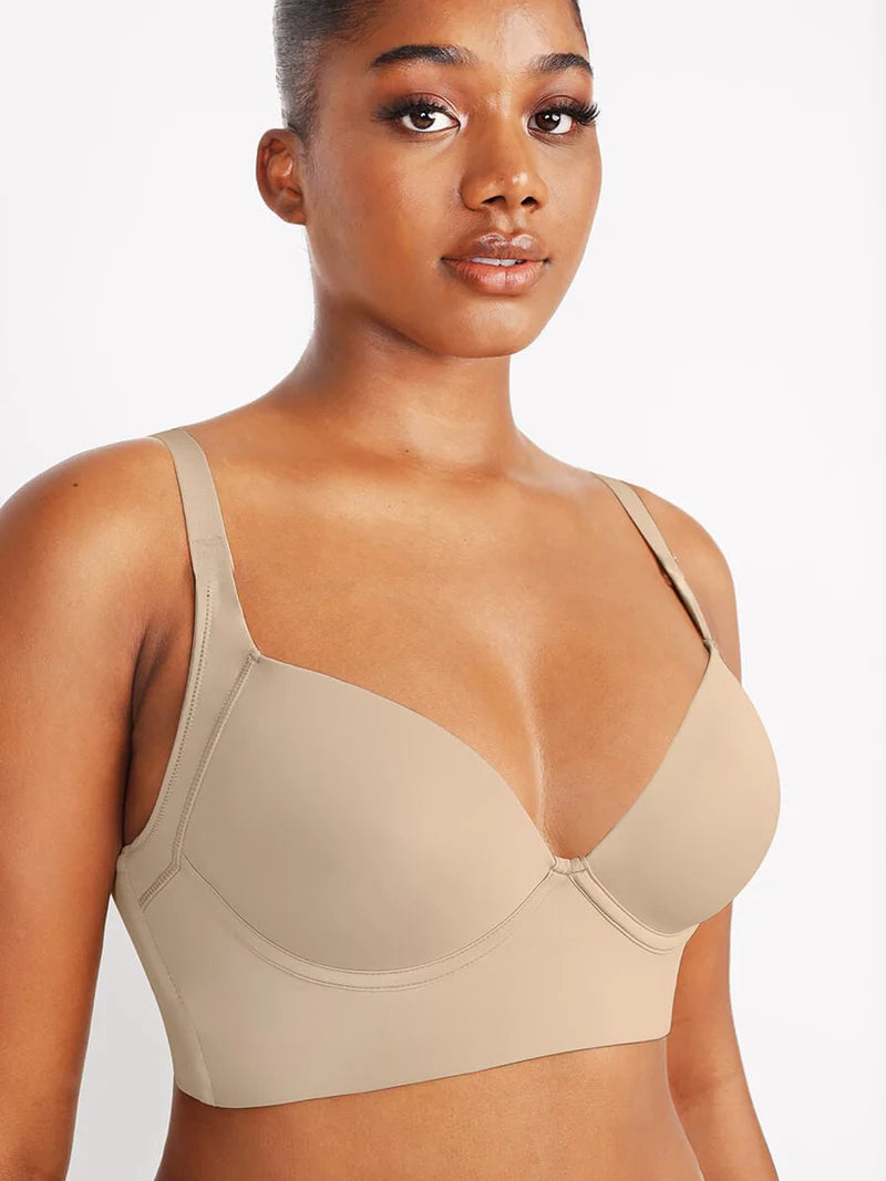 Chic Deep Cup Bra with Shapewear Integration to Hide Back Fat