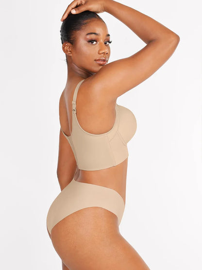 Chic Deep Cup Bra with Shapewear Integration to Hide Back Fat