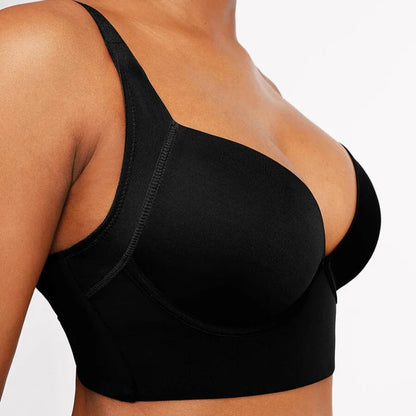 Chic Deep Cup Bra with Shapewear Integration to Hide Back Fat