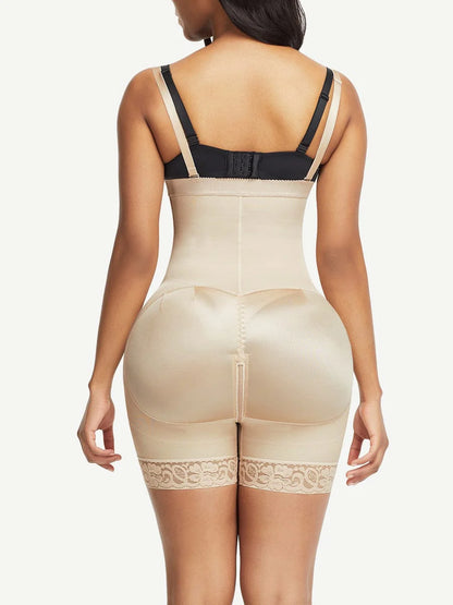 Women's Full Body Shaper Bodysuit with Side Zipper, Colombian Fajas and Butt Lifter