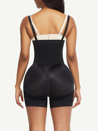 Women's Full Body Shaper Bodysuit with Side Zipper, Colombian Fajas and Butt Lifter